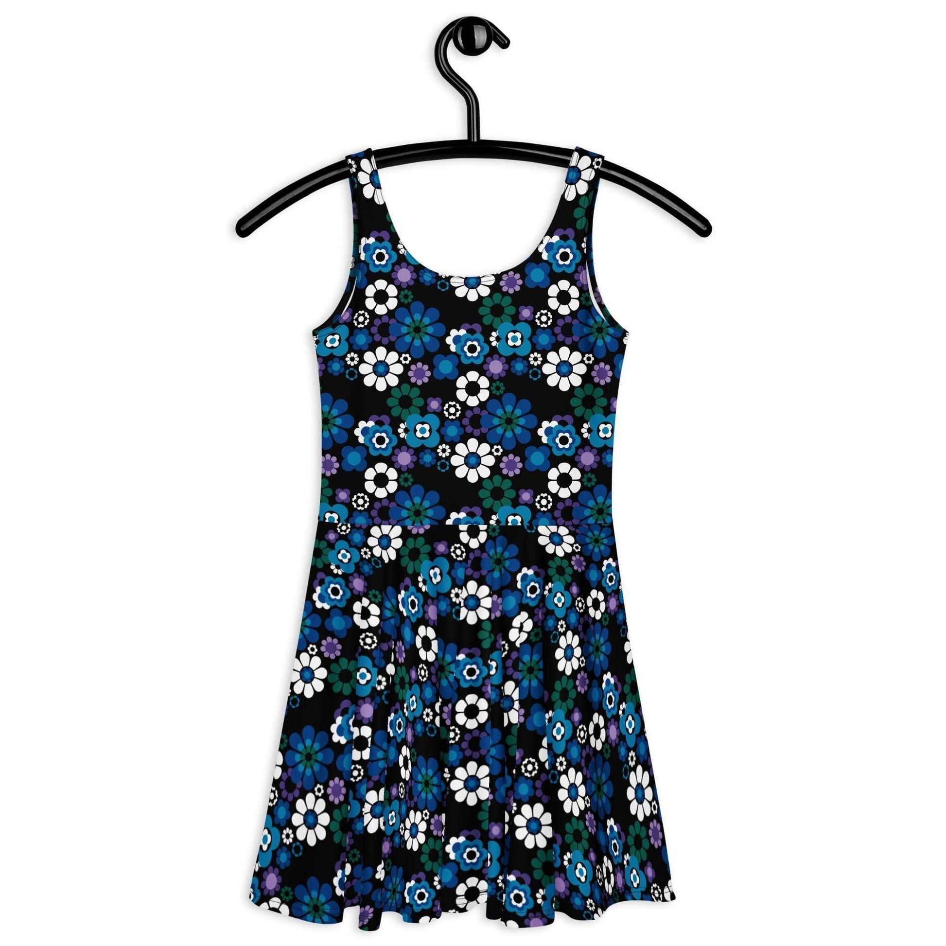 funky skater dress Cyberpunk Skater Dress - Geometric Rave Outfit
