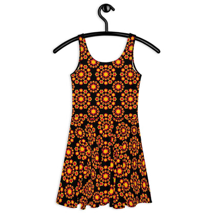 FLOWERSHOP red yellow - Skater Dress - SHALMIAK