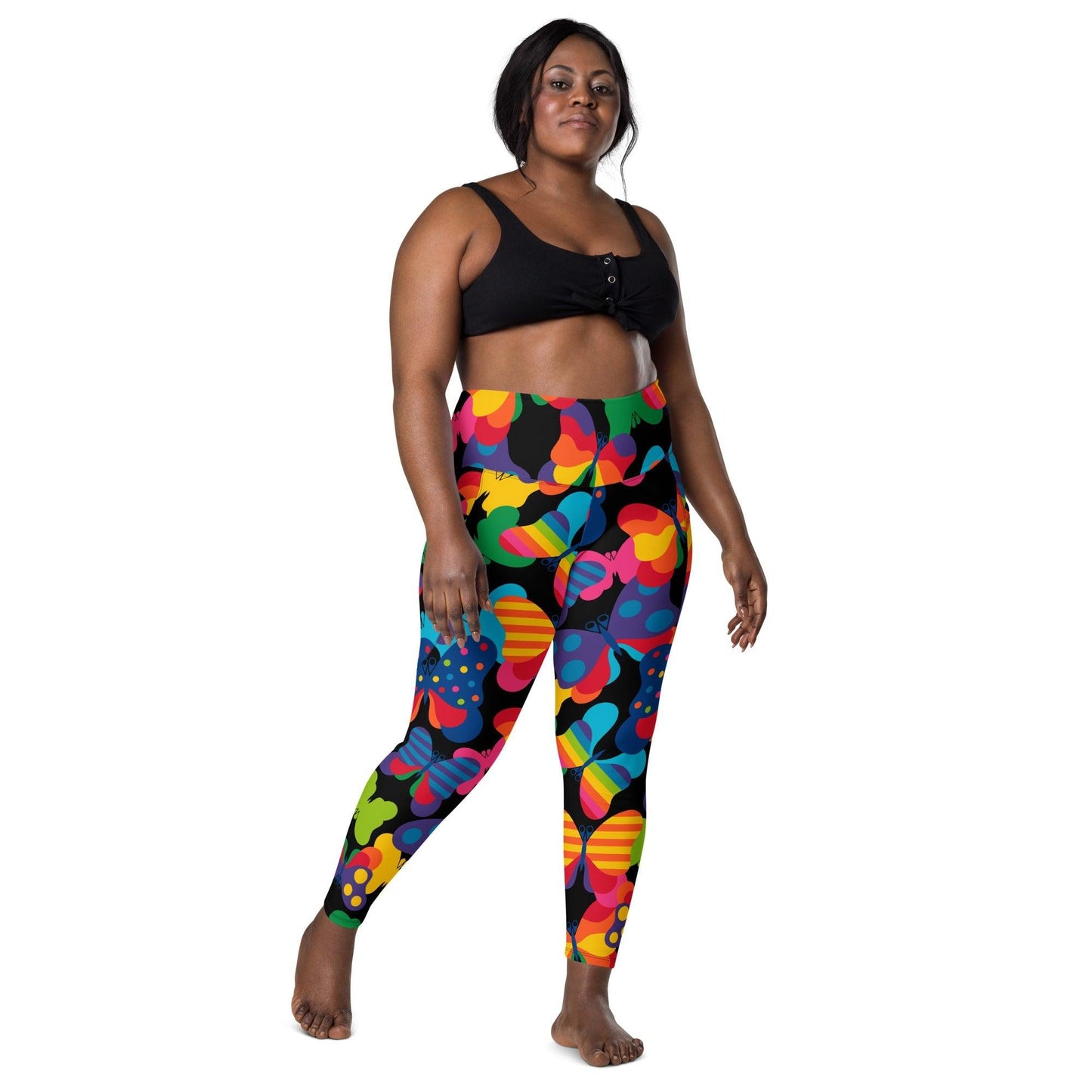 FLYRAVE black - Leggings With Pockets - SHALMIAK