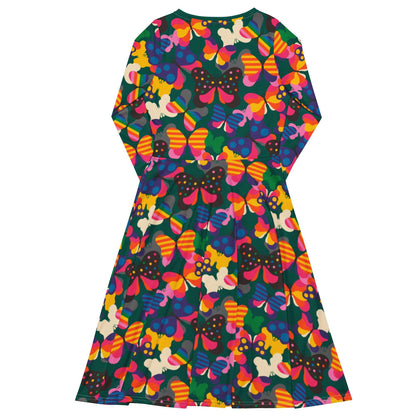 FLYRAVE green - Midi Dress With Pockets - SHALMIAK