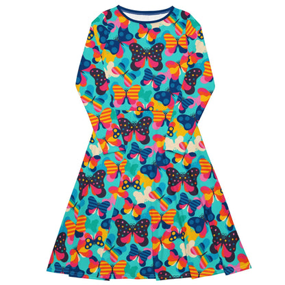 FLYRAVE turquoise - Midi Dress With Pockets - SHALMIAK