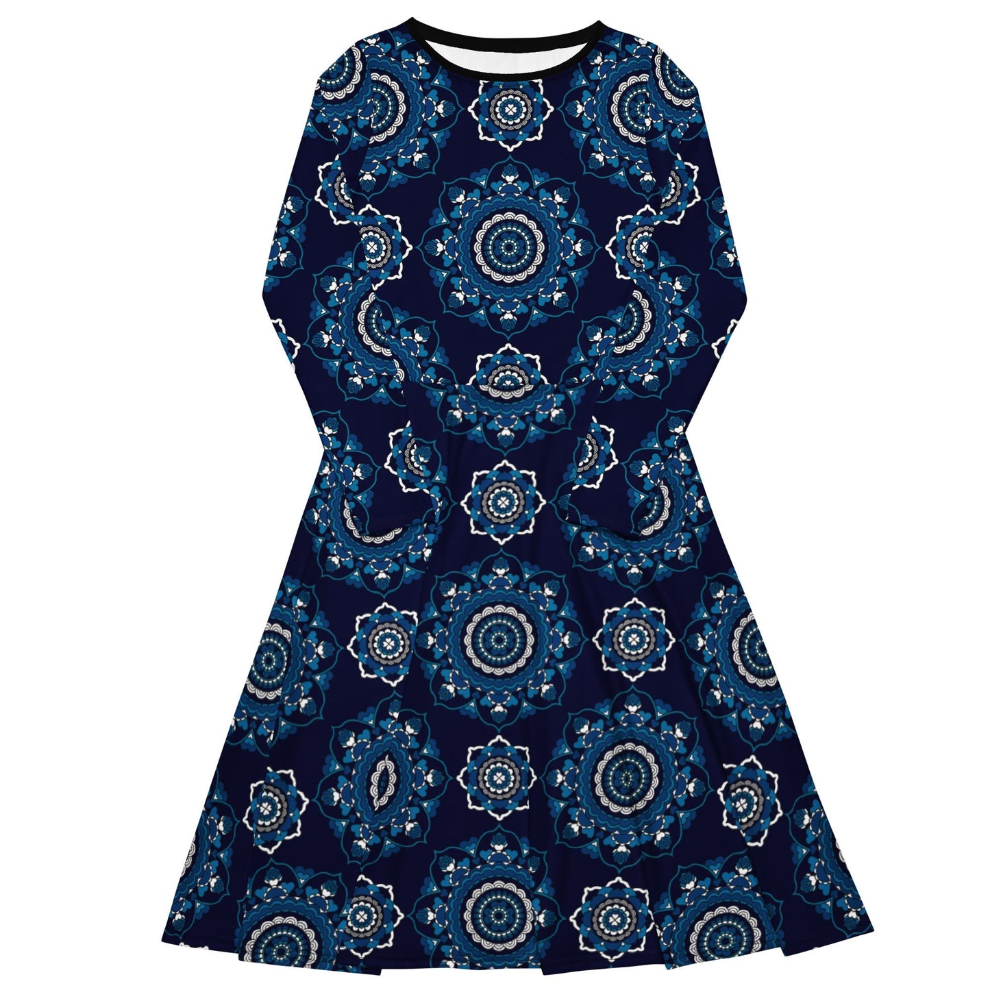 FOREVERMORE blue - Midi Dress With Pockets - SHALMIAK