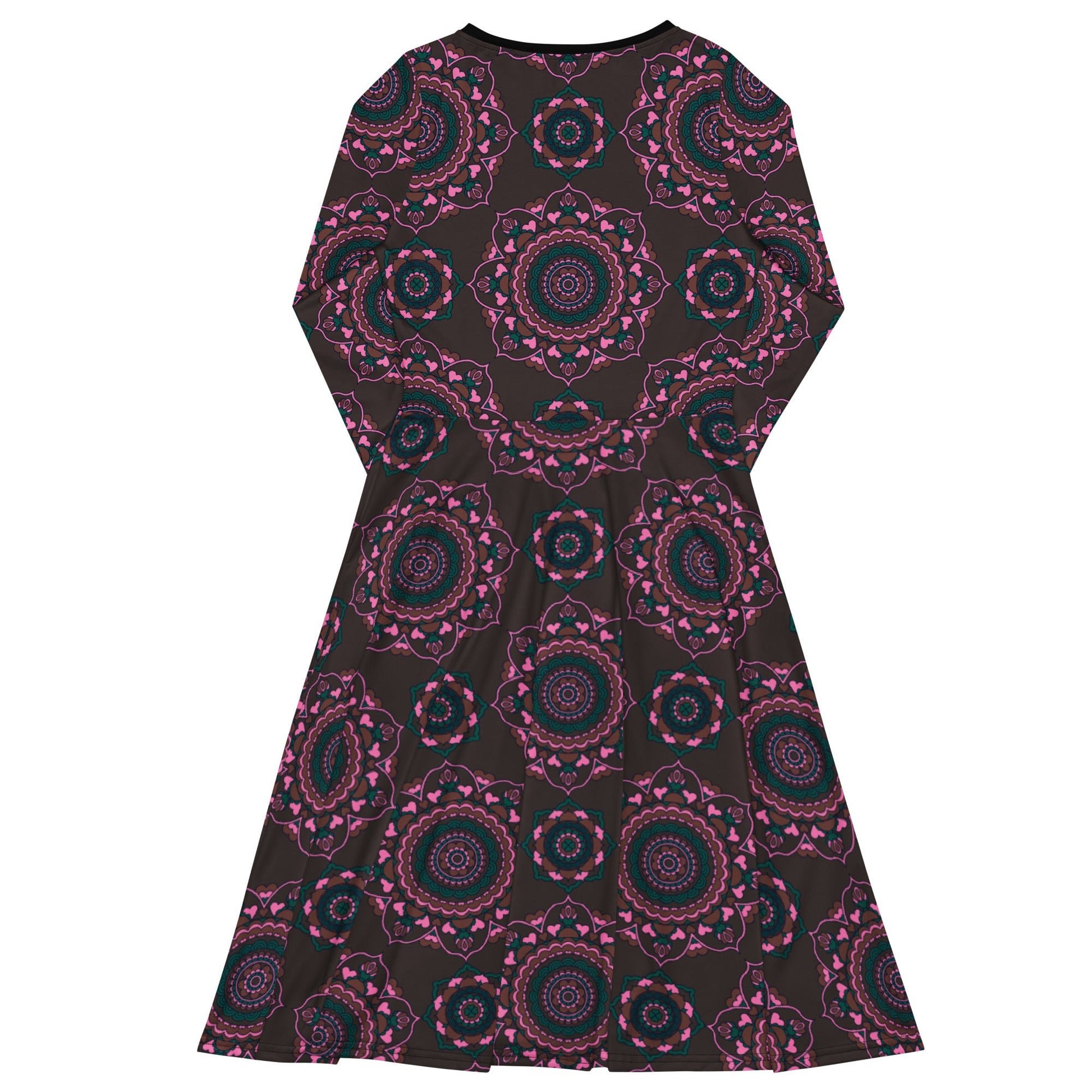 FOREVERMORE pink brown - Midi Dress With Pockets - SHALMIAK