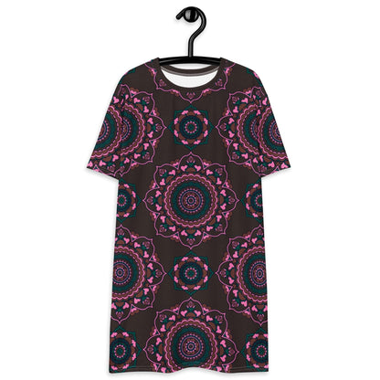 T-Shirt Dress - FOREVERMORE pink brown