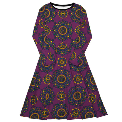 FOREVERMORE plum - Midi Dress With Pockets - SHALMIAK