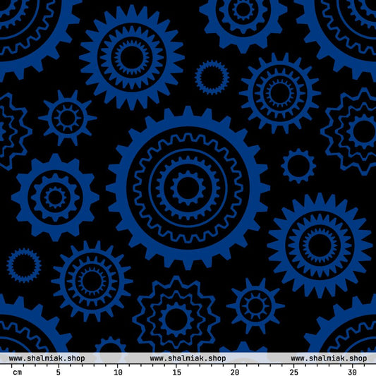 Fabric - GREAT GEAR blue black