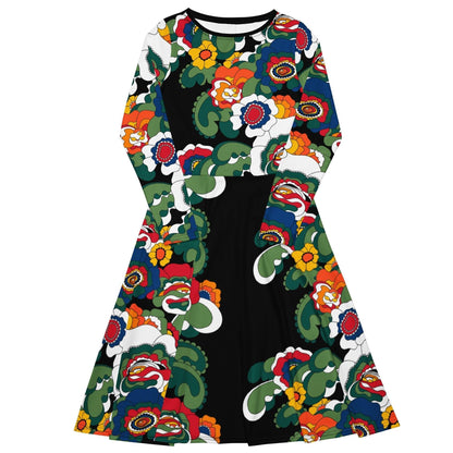 GROOVY KURBITS black - Midi Dress With Pockets - SHALMIAK