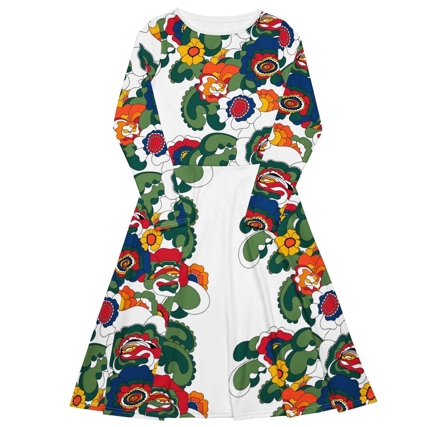 GROOVY KURBITS white - Midi Dress With Pockets - SHALMIAK