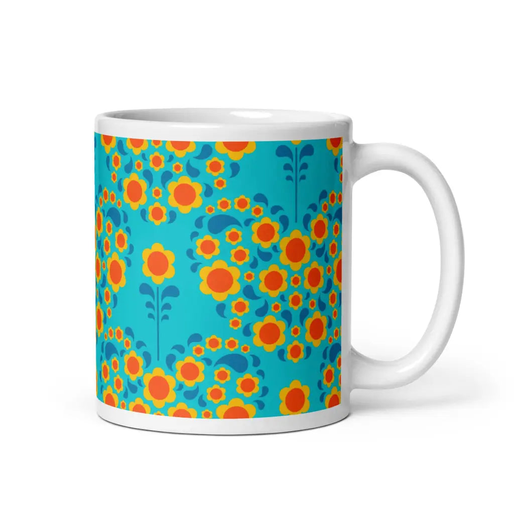 HEARTBEAT orange blue - Ceramic Mug