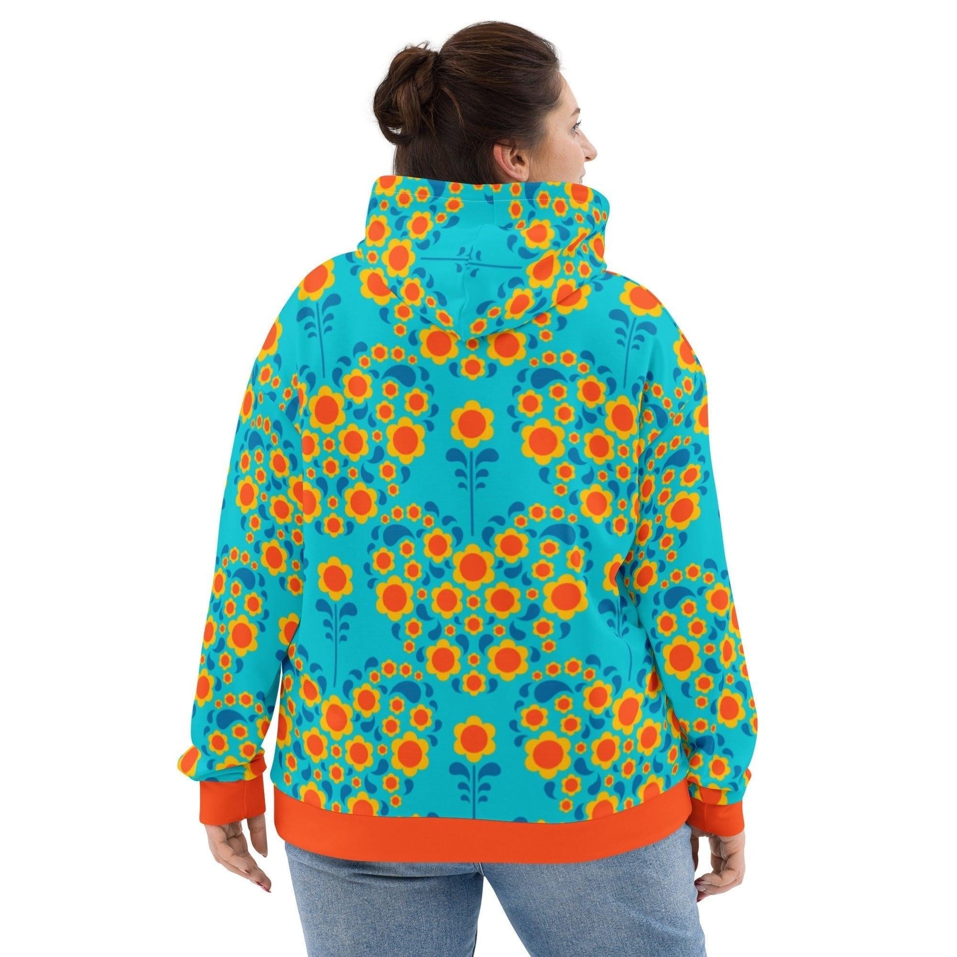 HEARTBEAT orange blue - Hoodie - SHALMIAK