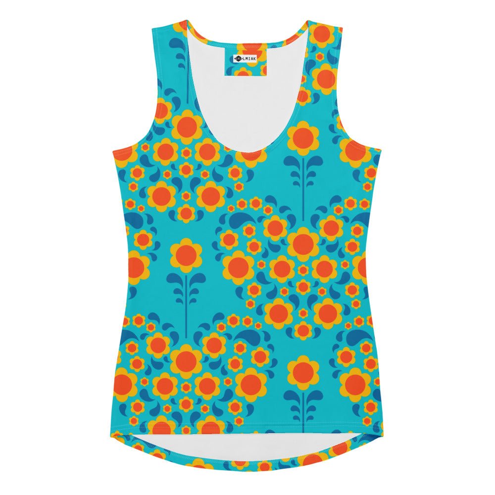 HEARTBEAT orange blue - Tank Top - SHALMIAK