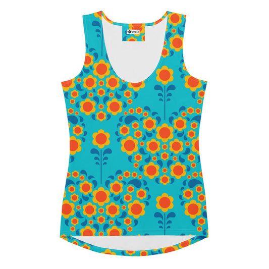 HEARTBEAT orange blue - Tank Top - SHALMIAK