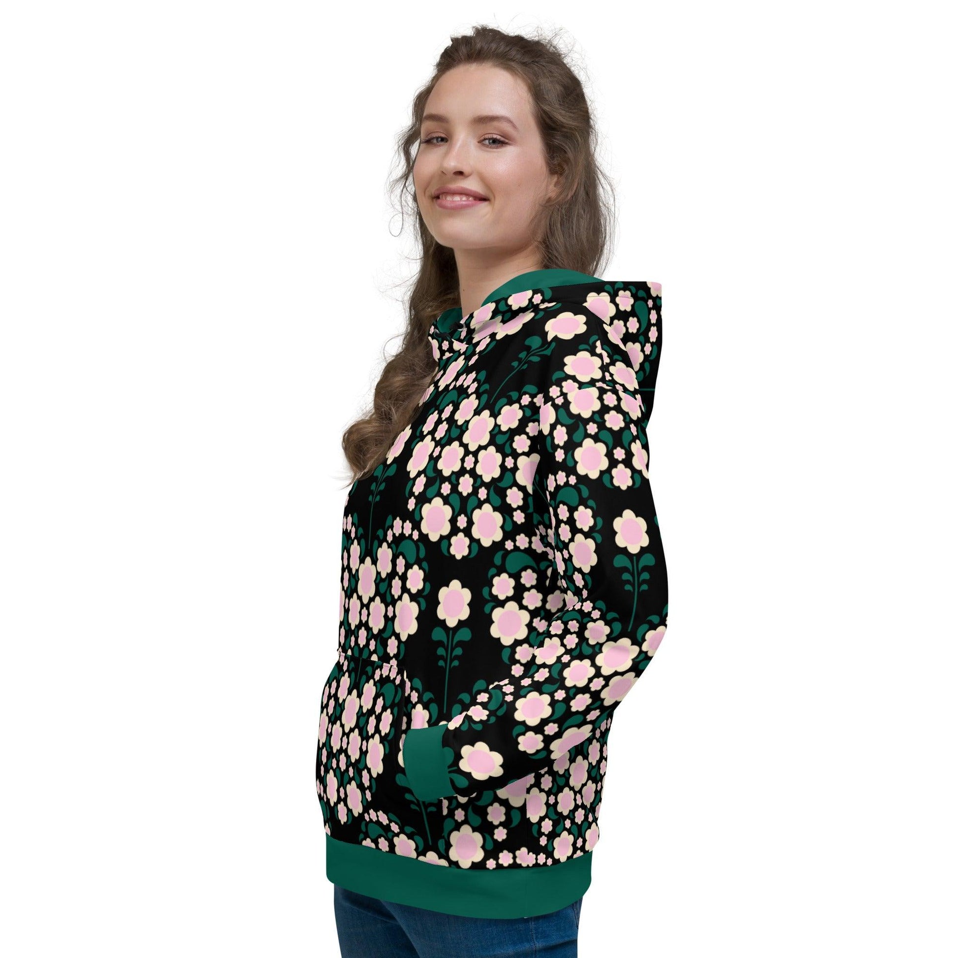 HEARTBEAT pink black - Hoodie - SHALMIAK