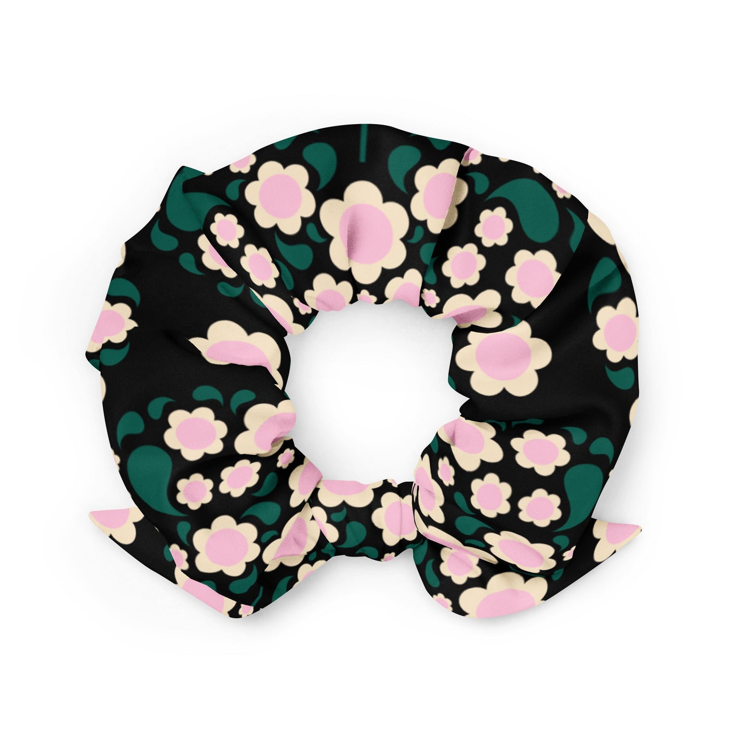HEARTBEAT pink black - Scrunchie