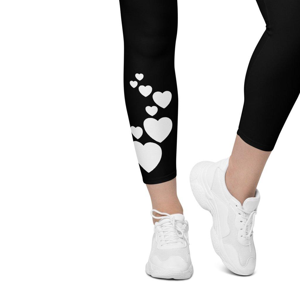 HEARTS bw - Leggings With Pockets - SHALMIAK