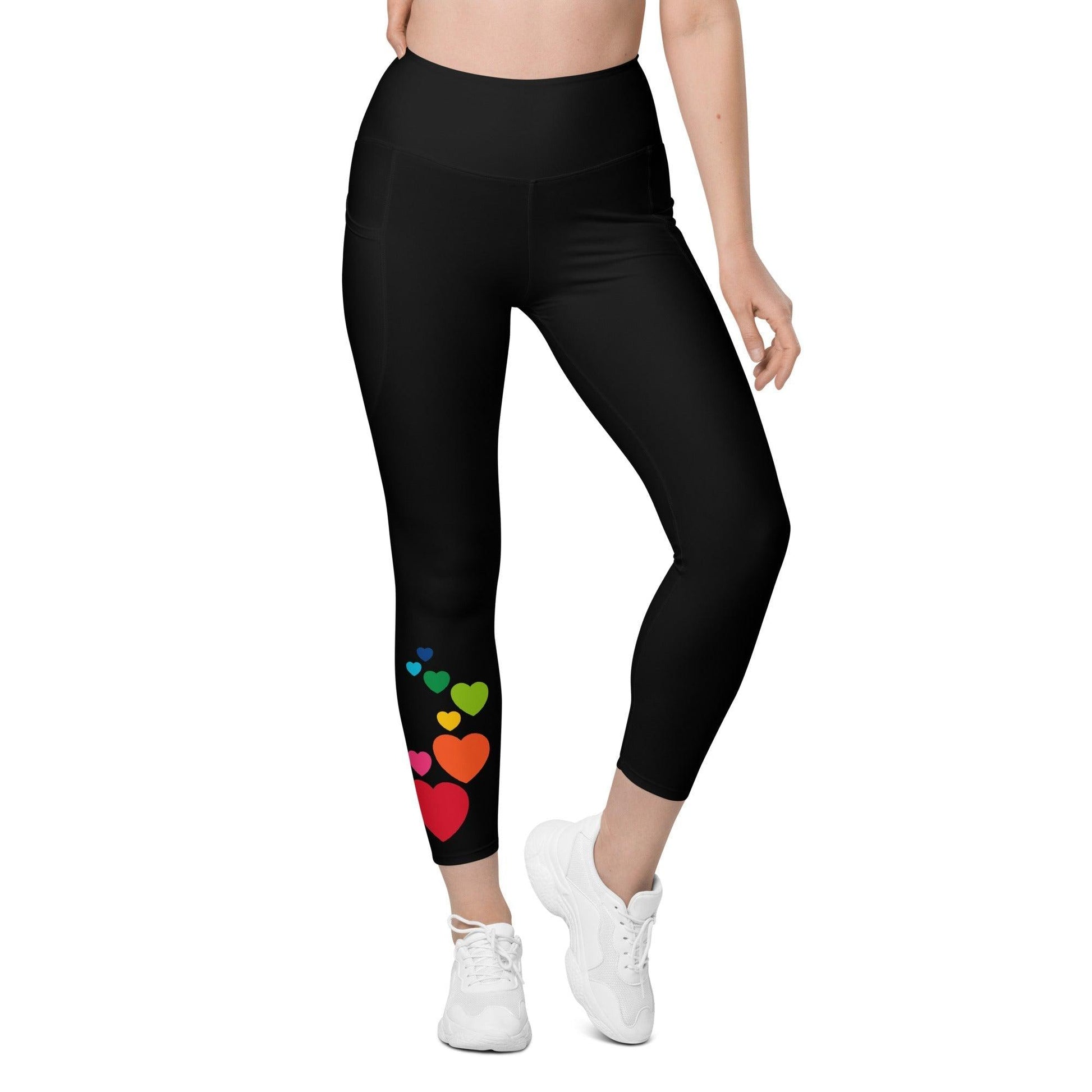 HEARTS color - Leggings With Pockets - SHALMIAK