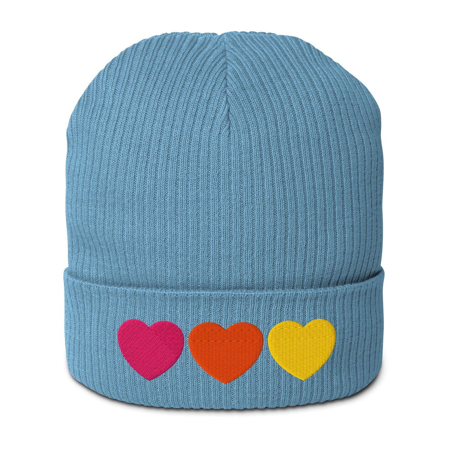 HEARTS pink orange yellow - Beanie