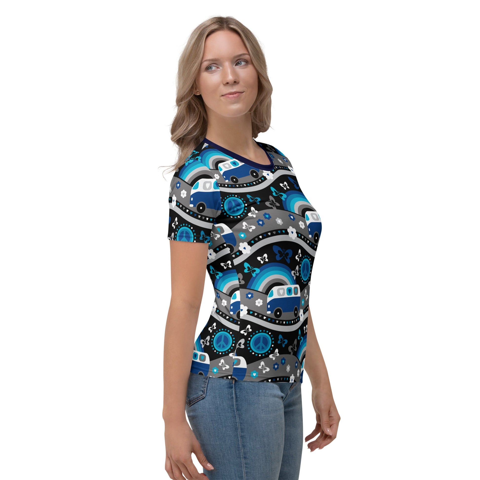 HIPPIE DAY cosmic blue - Woman's T-Shirt - SHALMIAK