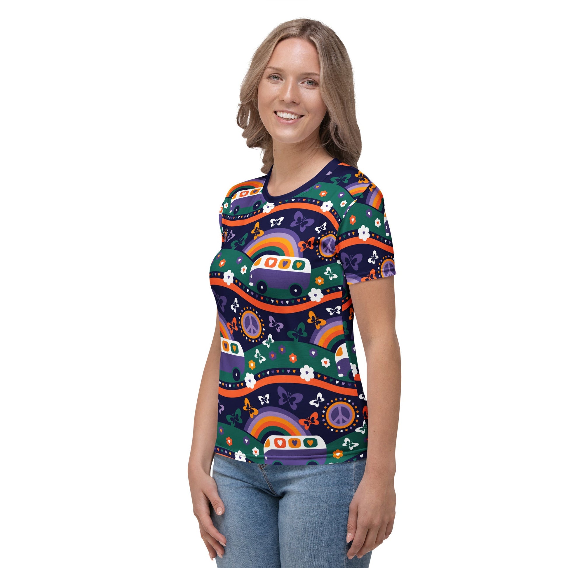 HIPPIE DAY purple - Woman's T-Shirt - SHALMIAK