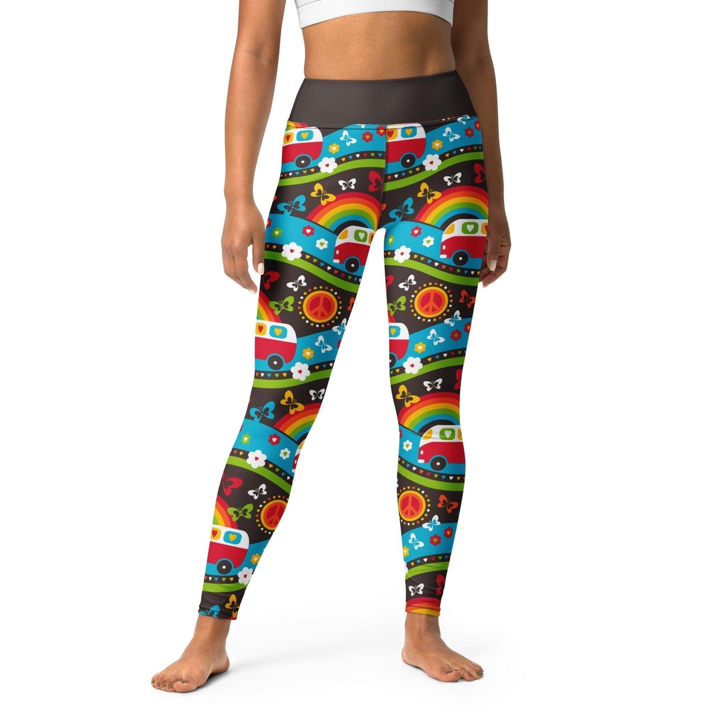 HIPPIE DAY rainbow - 2 - Yoga Leggings - SHALMIAK
