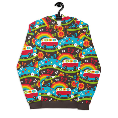 Hoodie - HIPPIE DAY rainbow - Colorful hippie print 6XL