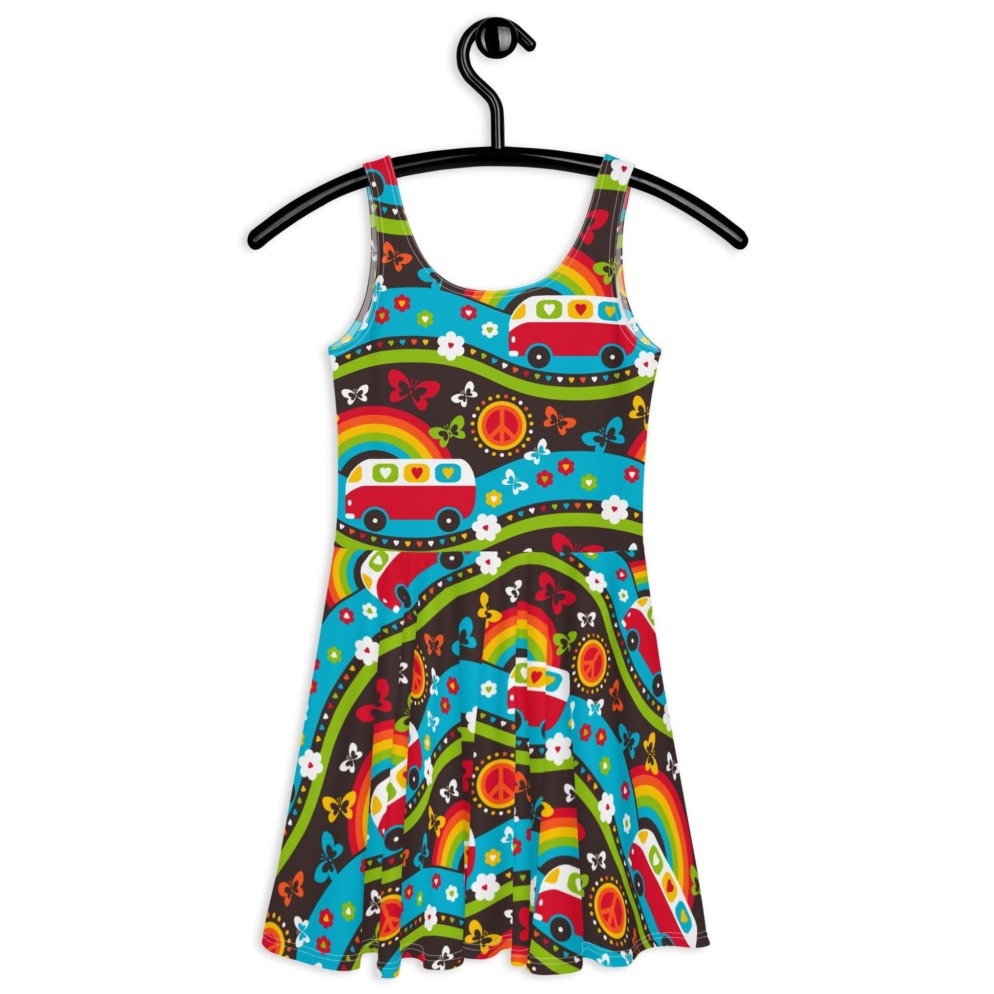 HIPPIE DAY rainbow - Skater Dress - SHALMIAK