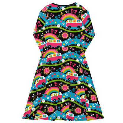 HIPPIE DAY sweet - Midi Dress With Pockets - SHALMIAK