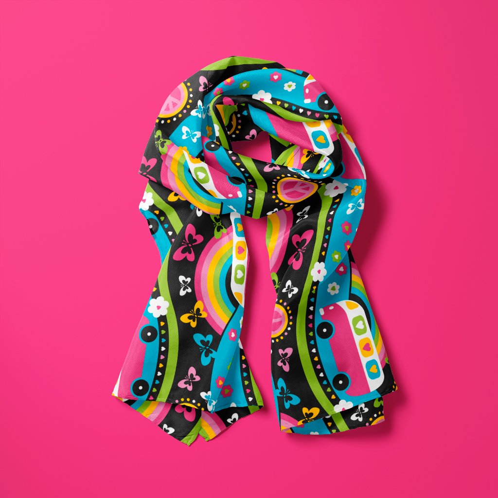 Scarf - HIPPIE DAY sweet - Colorful hippie print