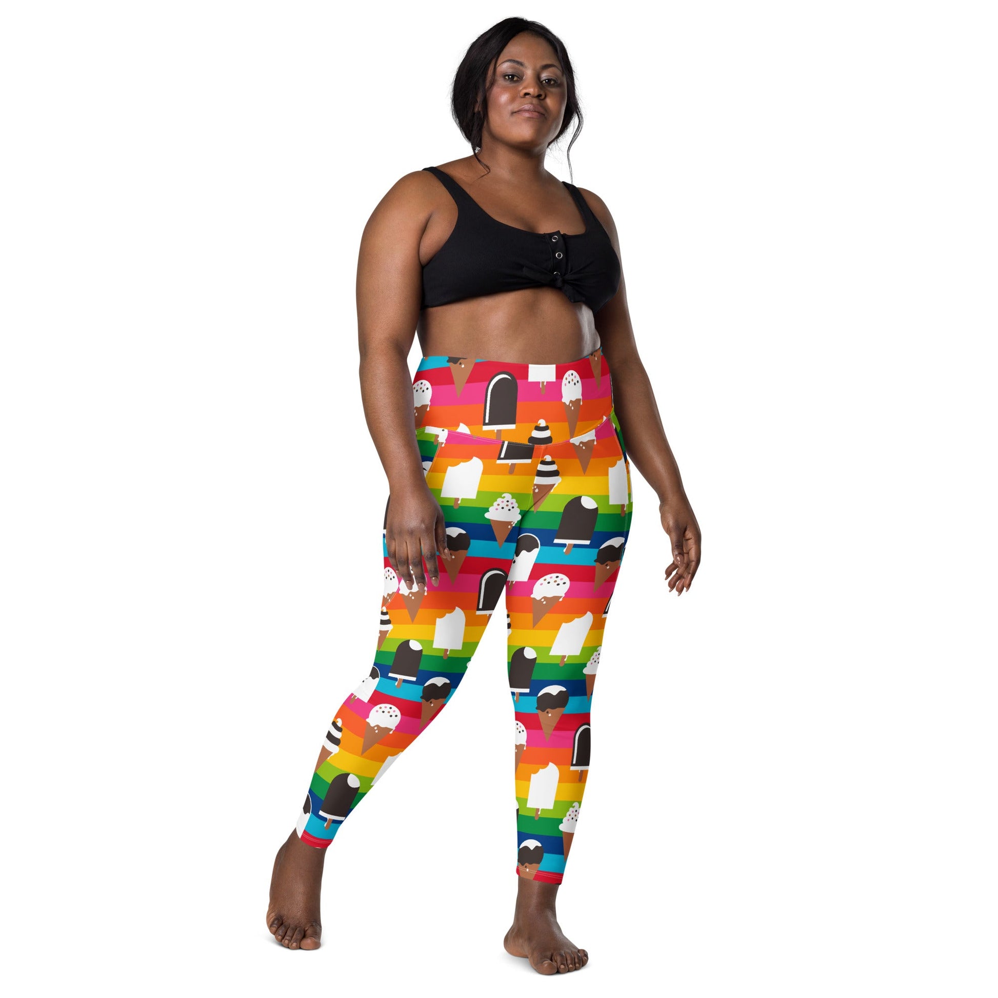 JÄDE rainbow - Leggings with pockets - SHALMIAK