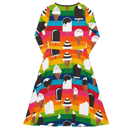 JÄDE rainbow - Midi Dress With Pockets - SHALMIAK