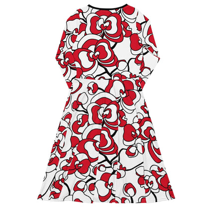 JUBILEE simply red - Midi Dress With Pockets - SHALMIAK