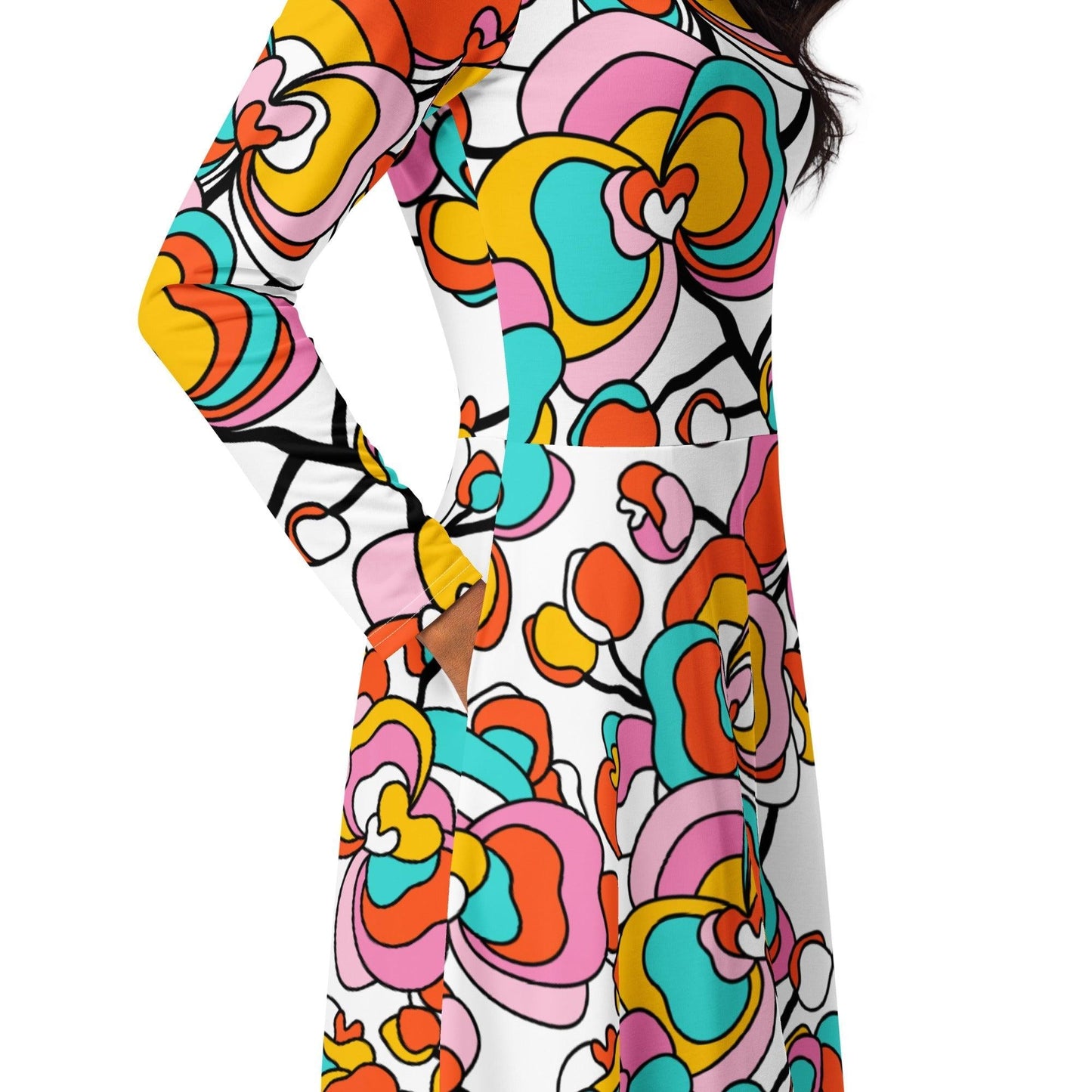 JUBILEE white - Midi Dress With Pockets - SHALMIAK