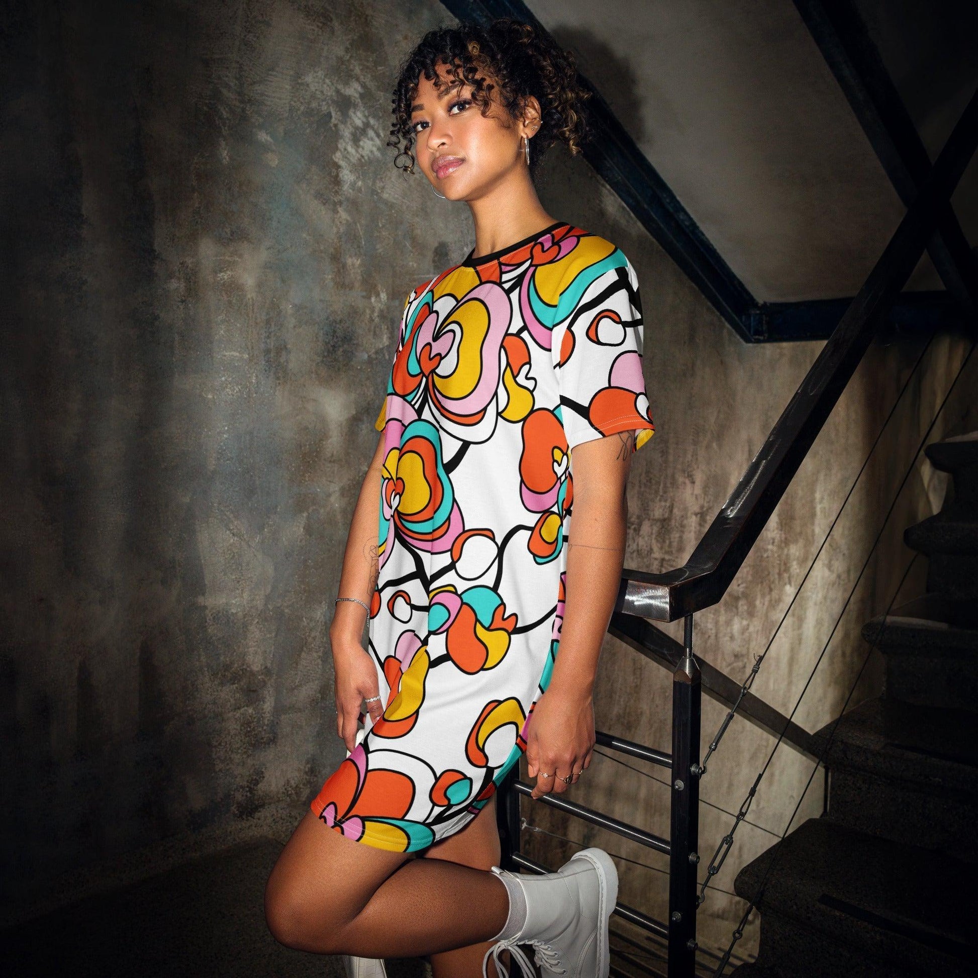 JUBILEE white - T-Shirt Dress - SHALMIAK