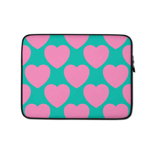 Laptop Sleeve - ELLIE LOVE pink mint