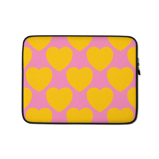 Laptop Sleeve - ELLIE LOVE yellow pink