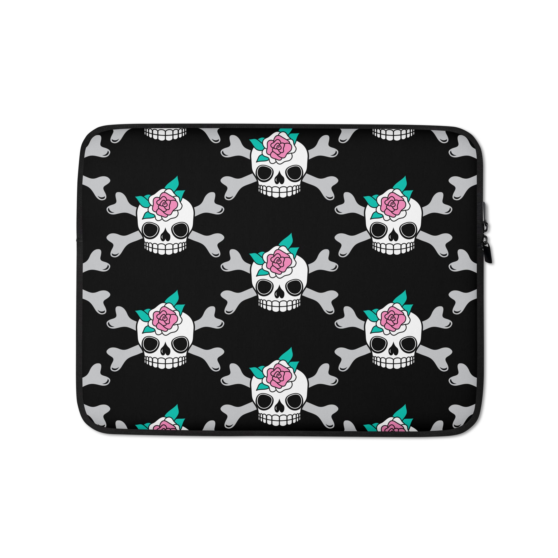 Laptop Sleeve - SKULLROSE black