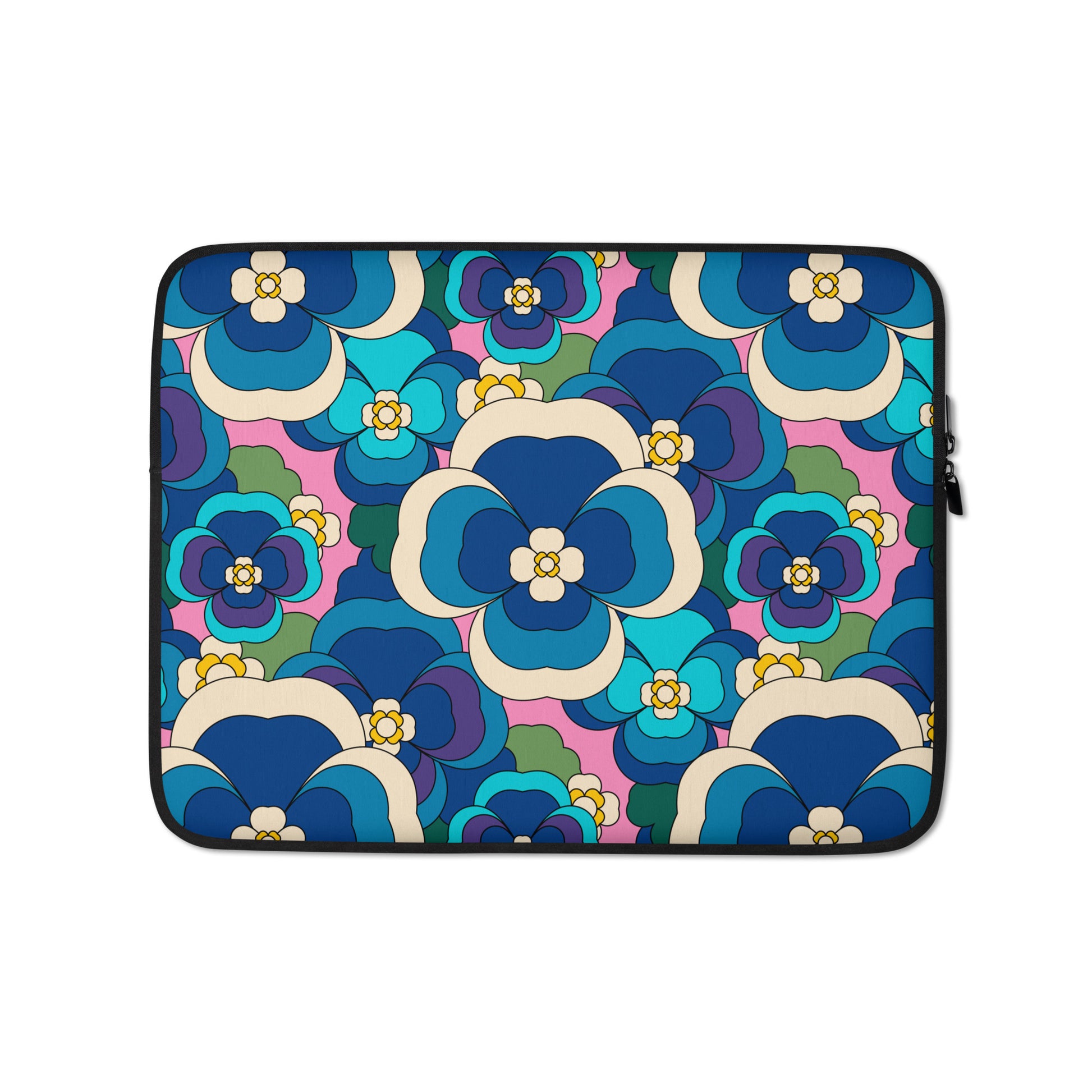 Laptop Sleeve - PANSY FANTASY blue pink