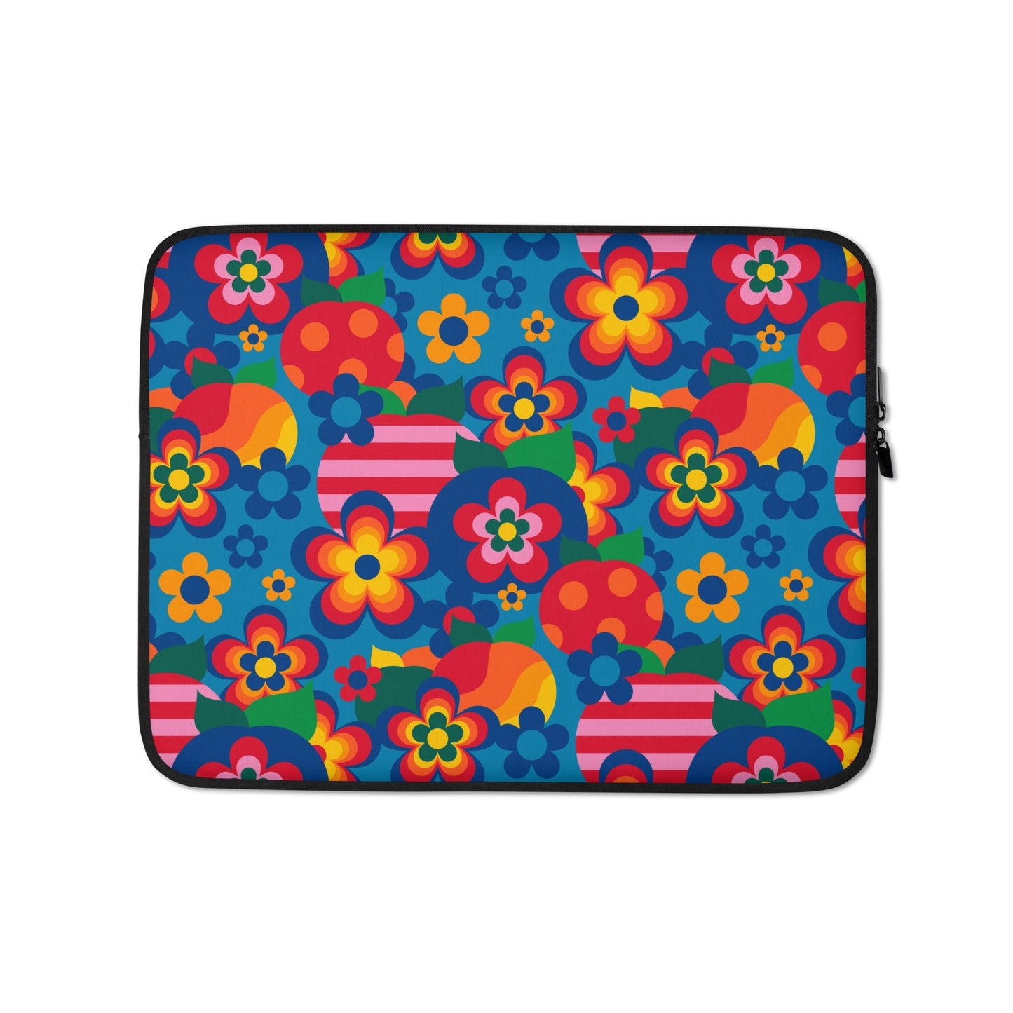 Laptop sleeve - APPLEMANIA blue - Playful apple print 13″