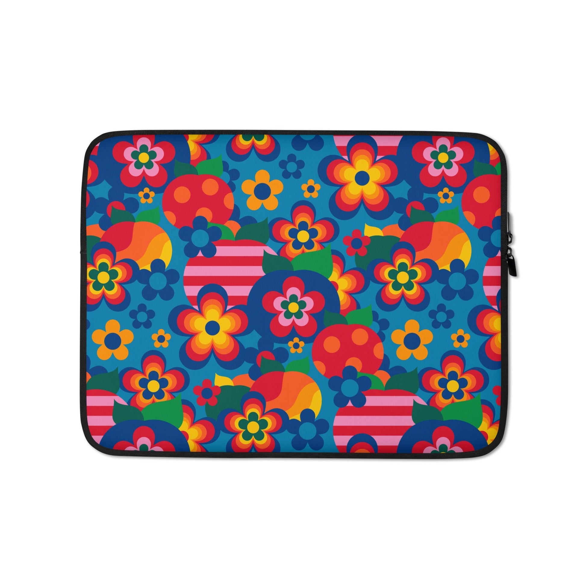 Laptop sleeve - APPLEMANIA blue - Playful apple print 13″