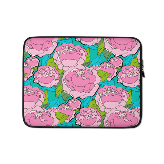 Laptop Sleeve - BE MY ONLY pink turquoise - SHALMIAK
