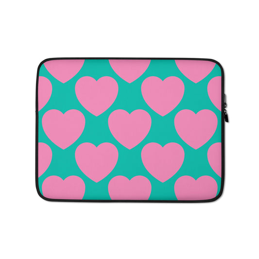 Laptop Sleeve - ELLIE LOVE pink mint - SHALMIAK