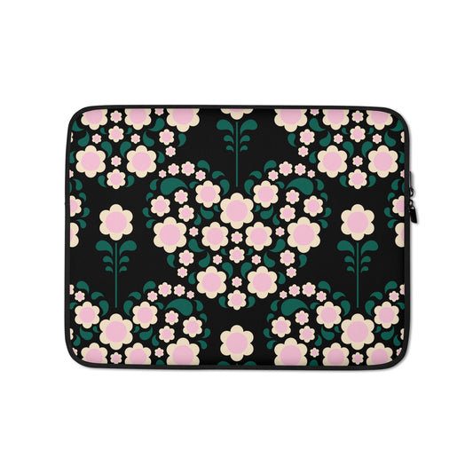 Laptop Sleeve - HEARTBEAT pink black - SHALMIAK