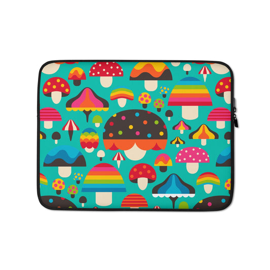 Laptop Sleeve - MUSHROOM MANIA mint - SHALMIAK