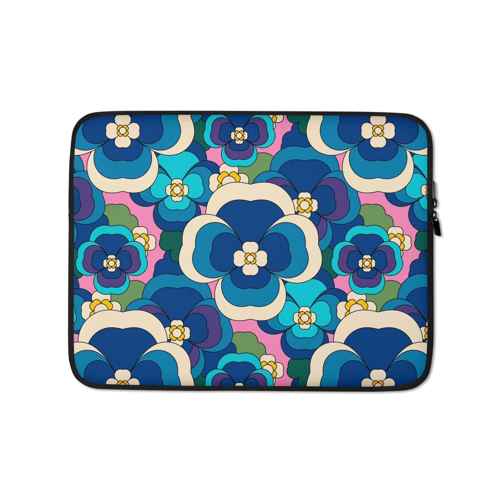 Laptop Sleeve - PANSY FANTASY blue pink - SHALMIAK