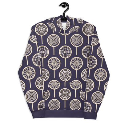 Hoodie - LOLLY dark blue - Retro lollipop print 6XL