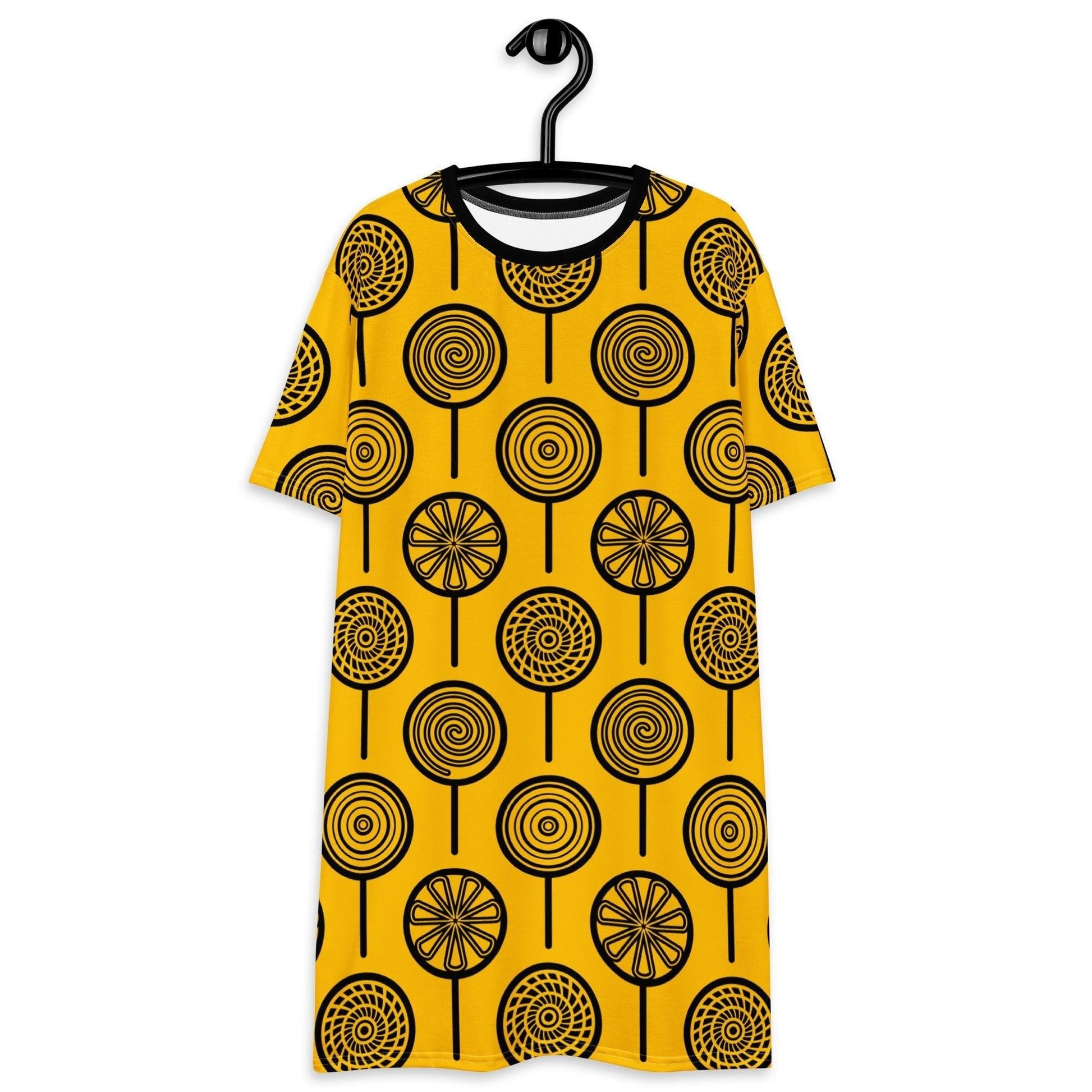 LOLLY yellow - T-Shirt Dress - SHALMIAK