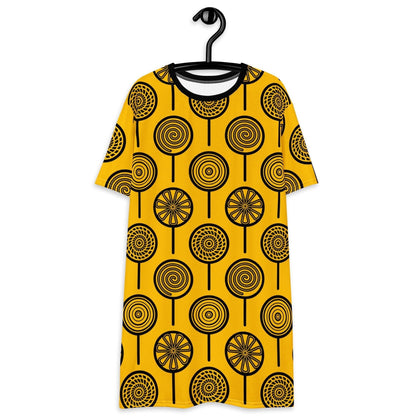 LOLLY yellow - T-Shirt Dress - SHALMIAK
