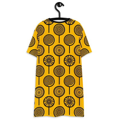 LOLLY yellow - T-Shirt Dress - SHALMIAK