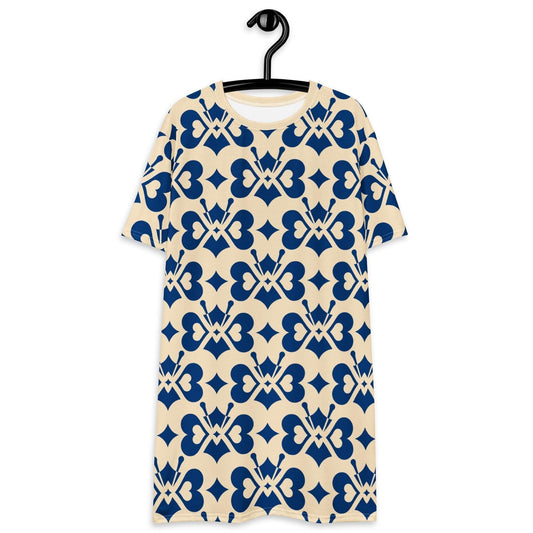 LOVE BUTTERFLY bluelight - T-Shirt Dress - SHALMIAK