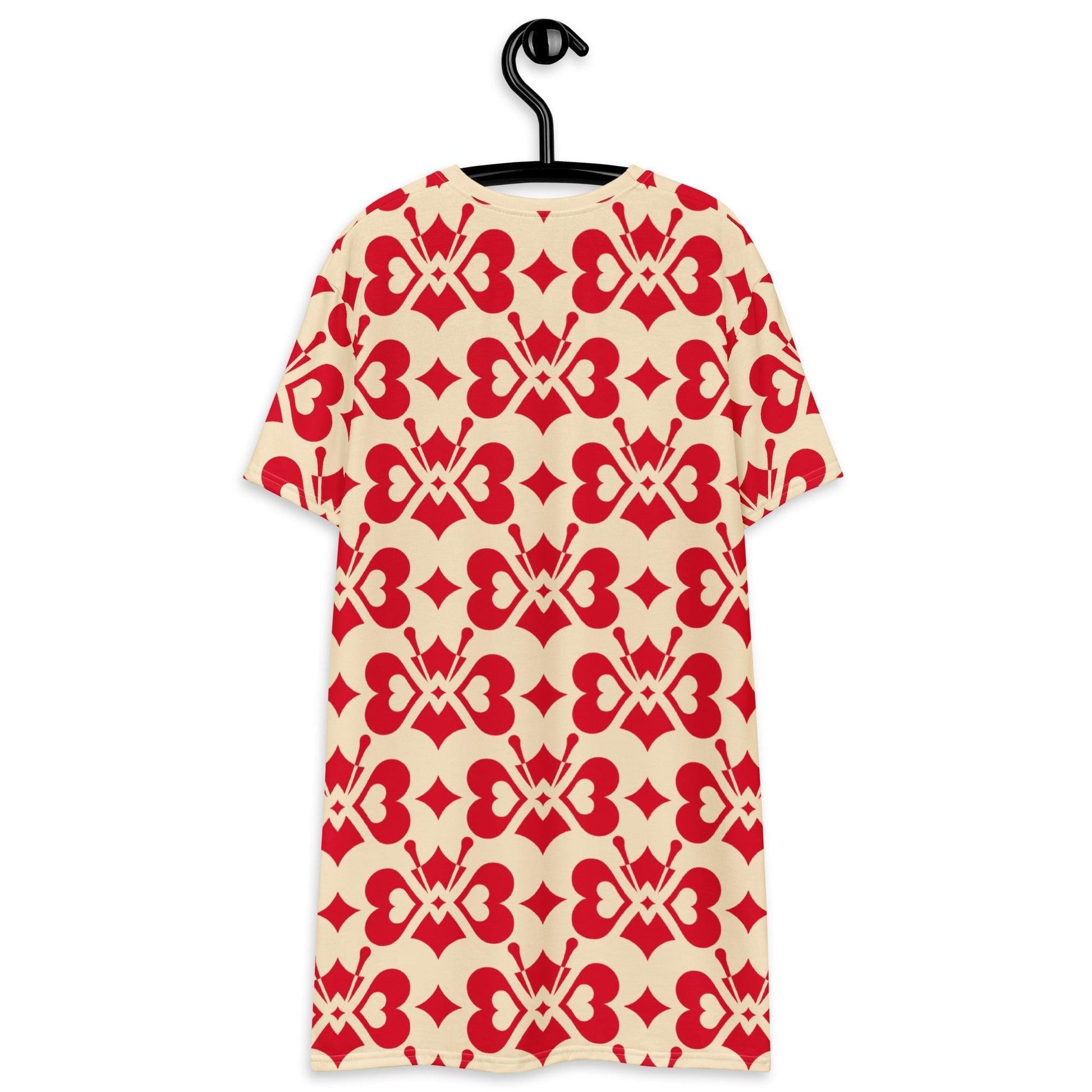 LOVE BUTTERFLY redlight - T-Shirt Dress - SHALMIAK
